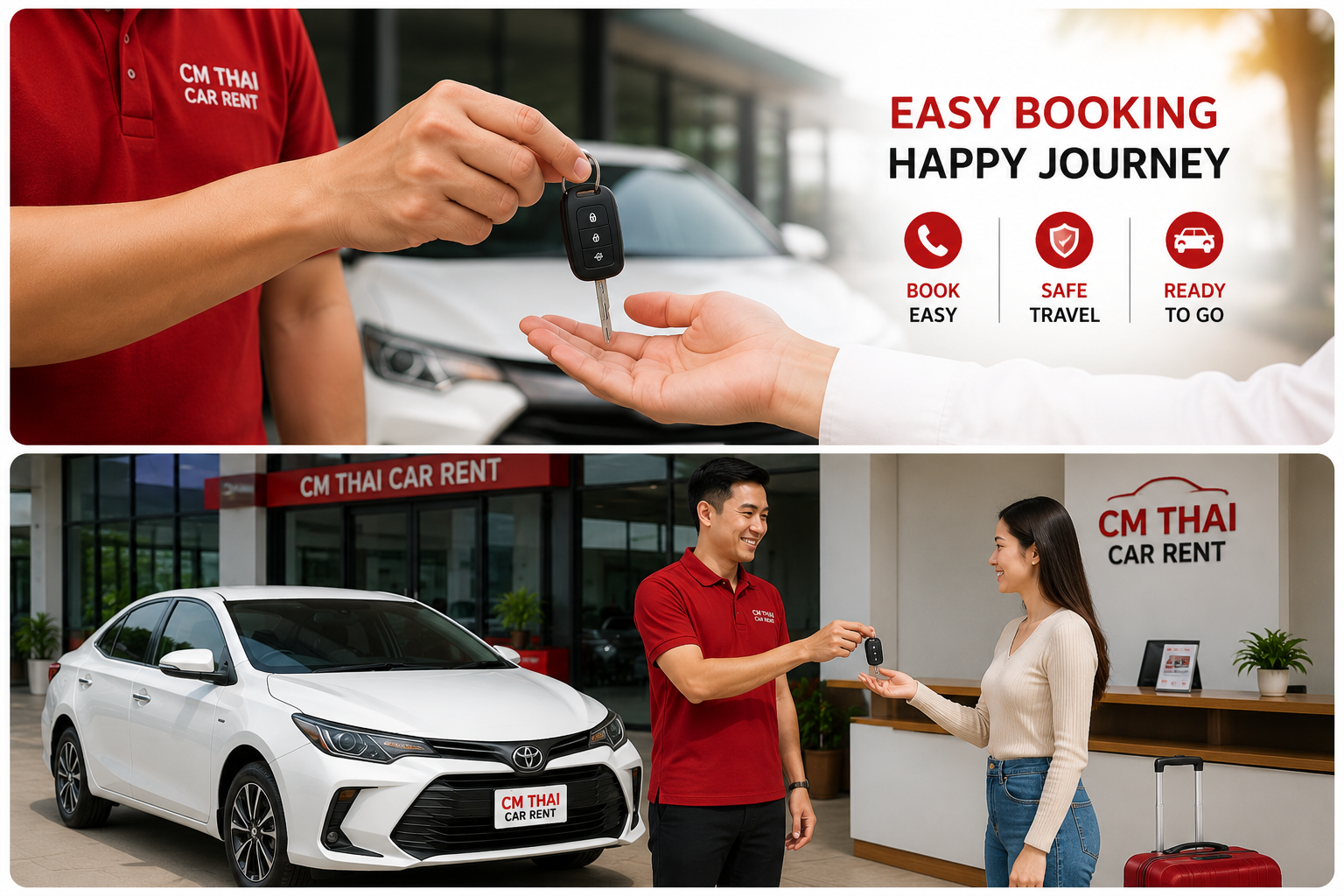 ขั้นตอนการจองและรับรถ CM Thai Car Rent